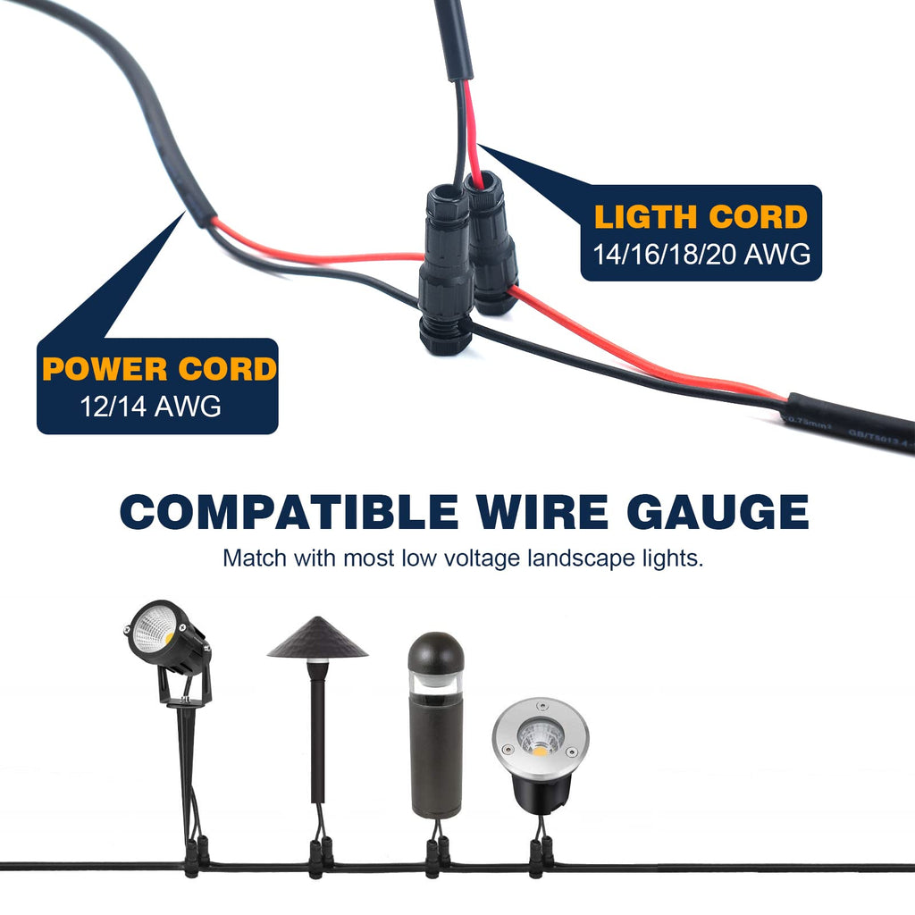 5W Low Voltage Landscape Lights Outdoor 12V AC/DC LED Landscape Lighting 3000K Warm White Waterproof Garden