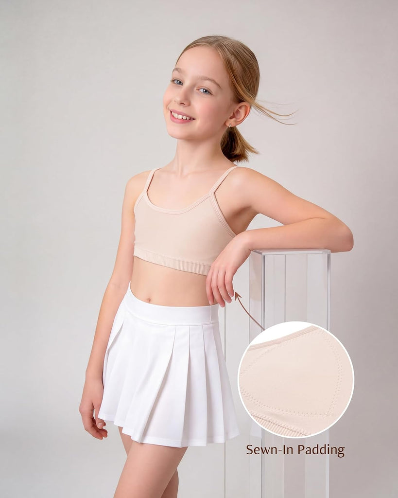 Girls Padded Training Bras Seamless Sports Bras