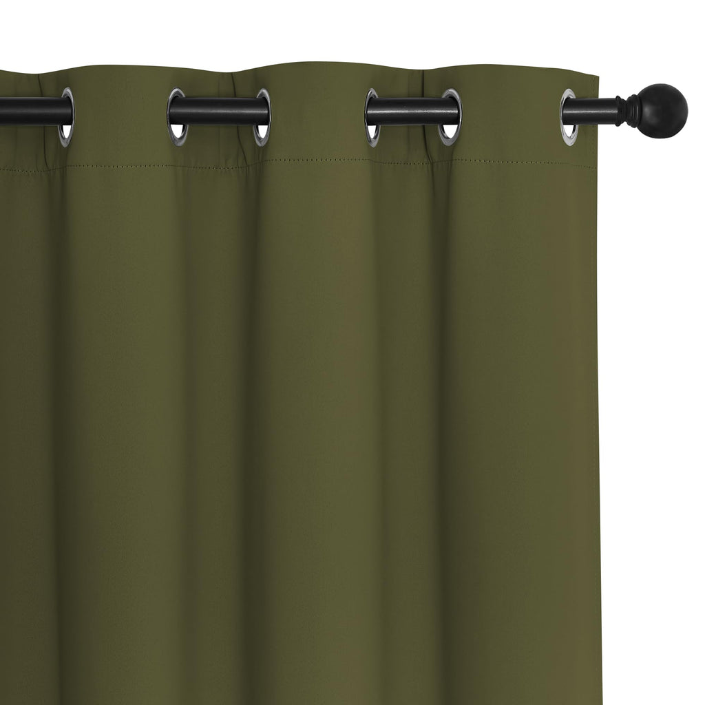 Blackout Curtains 120 inch Length for Sliding Glass Door, Grommet Thermal Insulated Room Darkening Sound Reducing