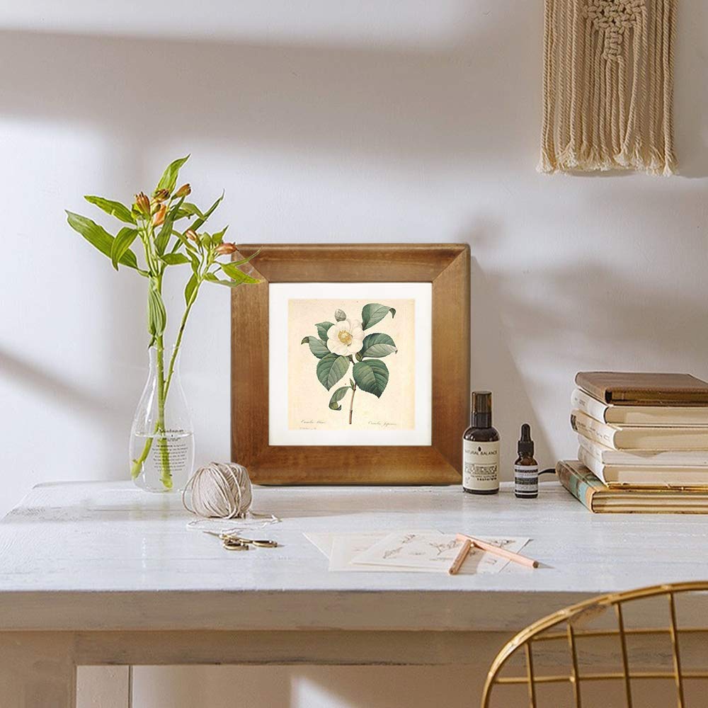 10x10 Wooden Picture Frames, Rustic Square Photo Frame Made of Solid Wood and Plexiglass for Wall Hanging and Table