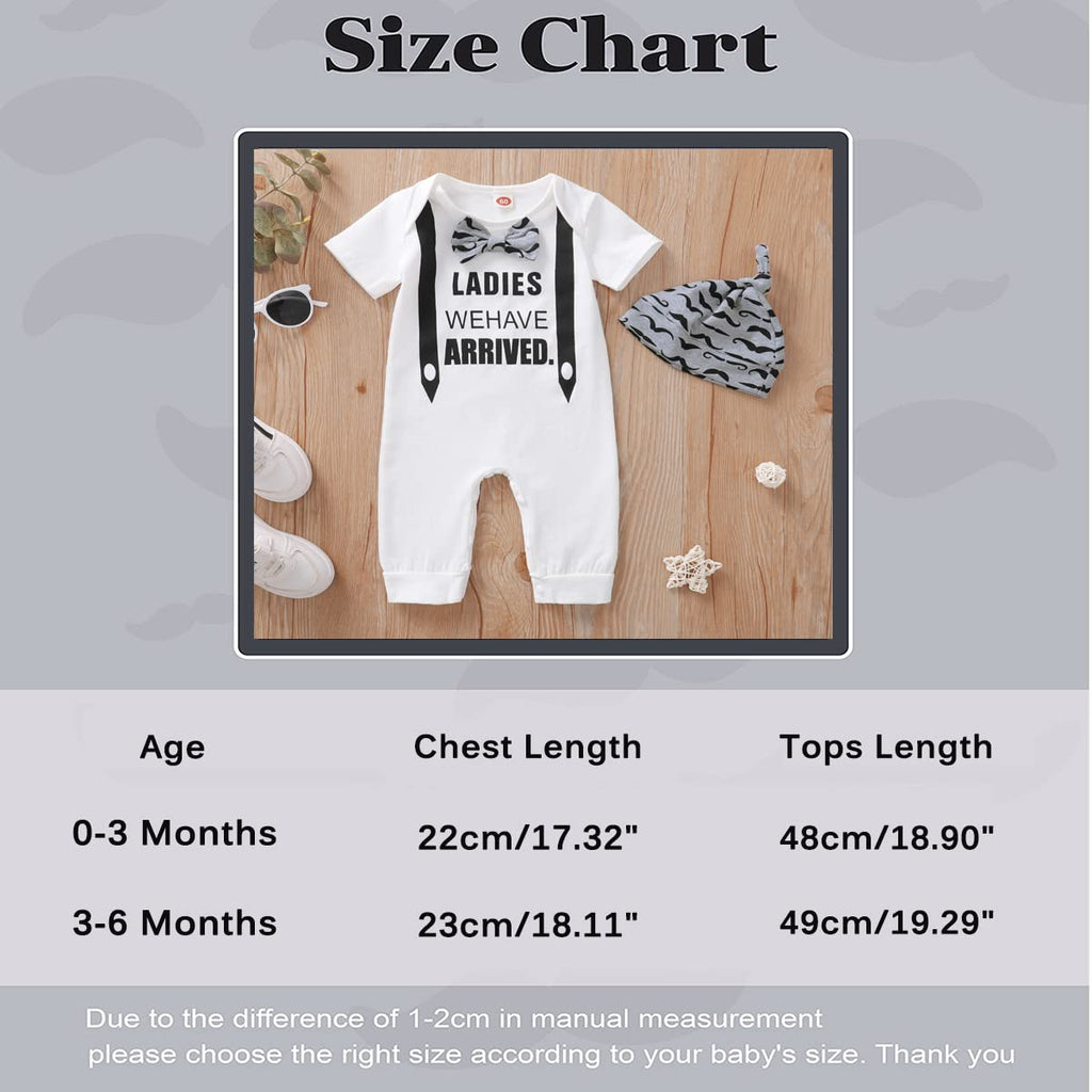 Baby Boy Matching Outfit Newborn Boy Twins Bodysuit Ladies We Have Arrived Romper (White, )