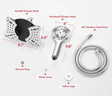 2.5GPM Shower Head with Handheld Spray Combo: 2 in 1 Rainfall Shower Heads high pressure & Handheld Shower Head