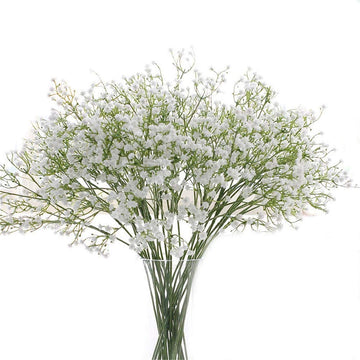 15 Pack Real Touch Artificial Baby's Breath Flowers - 21" Bendable Stems for Wedding Bouquets, Home Centerpieces &