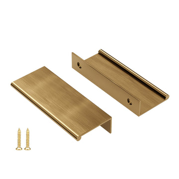 10 Pack Kitchen Cabinet Handles 3" Champagne Bronze Finger Pulls