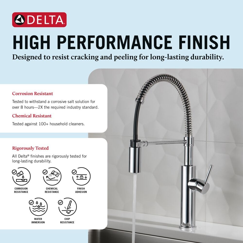 Antoni Pro Style Commercial Kitchen Faucet with Pull Down Sprayer, Chrome Single Hole Kitchen Sink Faucet, Single