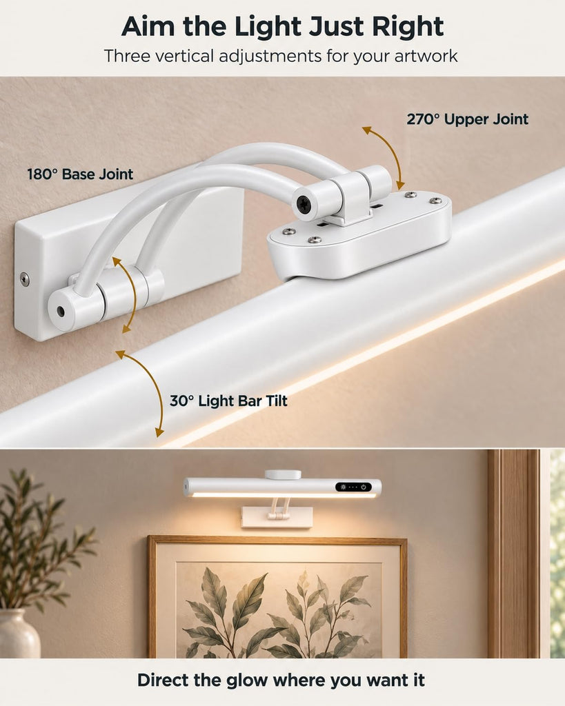 Wireless Picture Light, 16", 4,000mAh Rechargeable Battery, 280lm