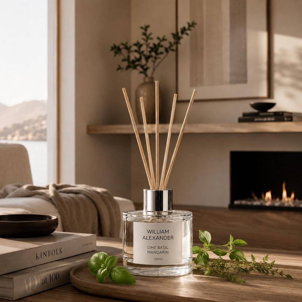 Lime Basil Mandarin Luxury Reed Diffuser Home Gift Set