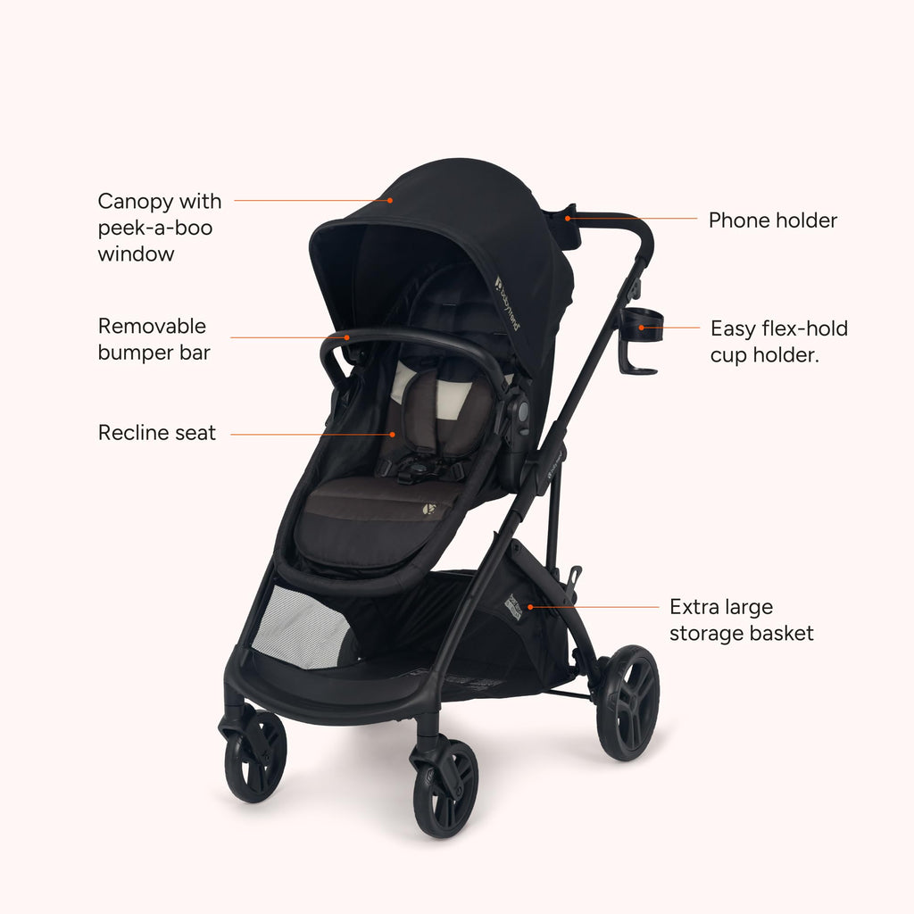 Baby Trend Passport Switch 6-in-1 Modular Travel System, Dash Cocoa