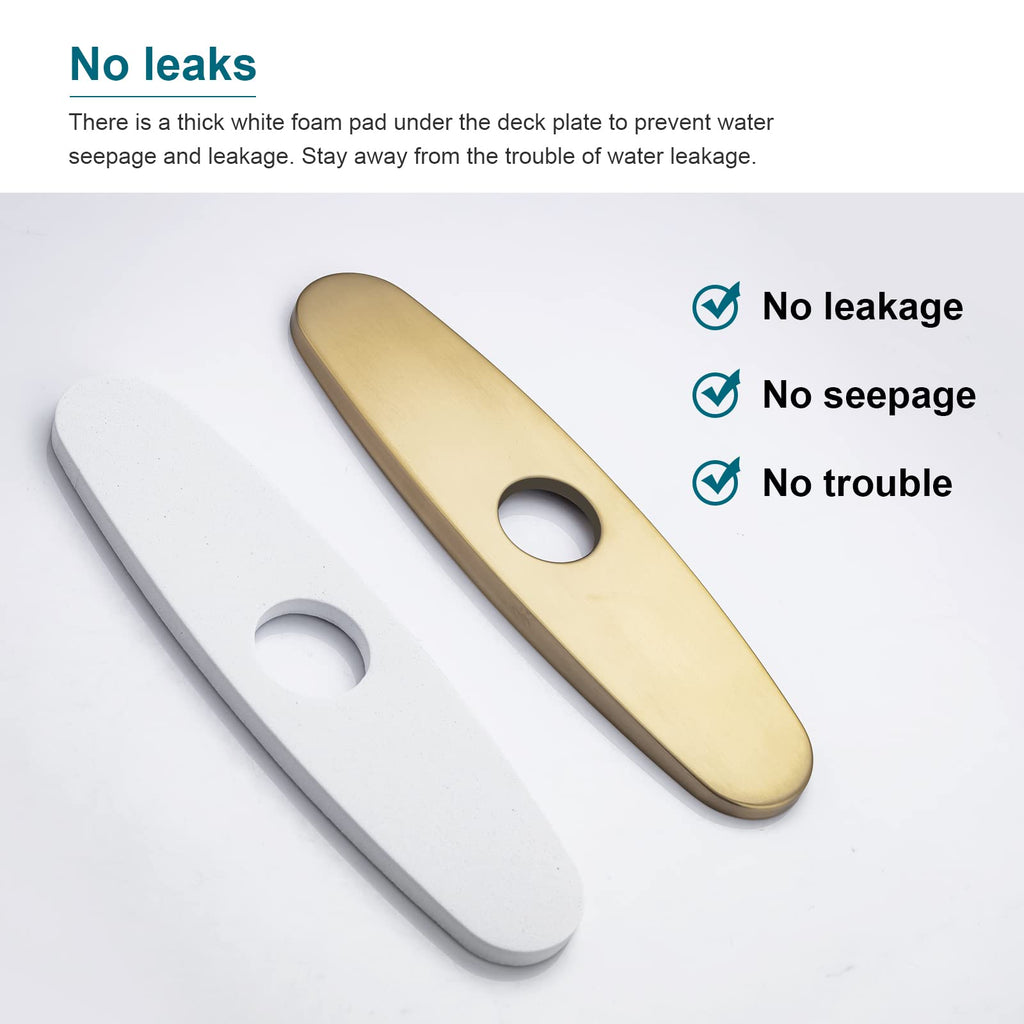 Kitchen Faucet Deck Plate, Faucet Covers Escutcheon for 1 or 3 Hole Bathroom or Kitchen Sink Faucet 10" Sink Hole