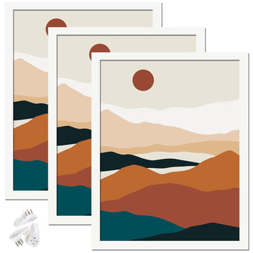 White 11x14 Picture Frame Set of 3, Gallery Wall Display Frames