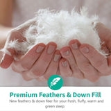 Lightweight Feather Down Comforter Twin - Ultra Soft 100% Organic Cotton Quilted Duvet Insert
