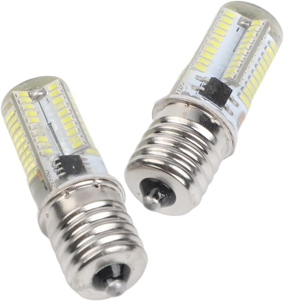 Microwave Light Bulb E17 Base 2 Pack Dimmable LED 6000K Natural White for Oven Stove Refrigerator Lamp