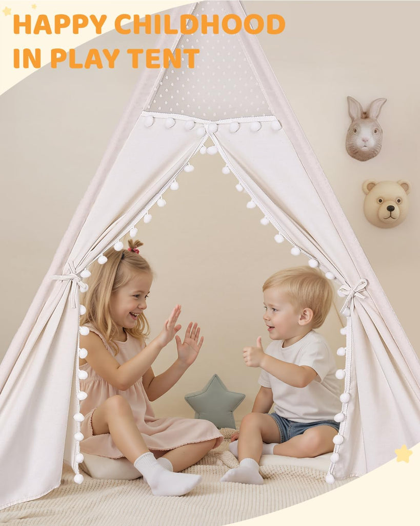 Teepee Tent Play Tents Girl Boy Indoor Outdoor Gift Playhouse Toy