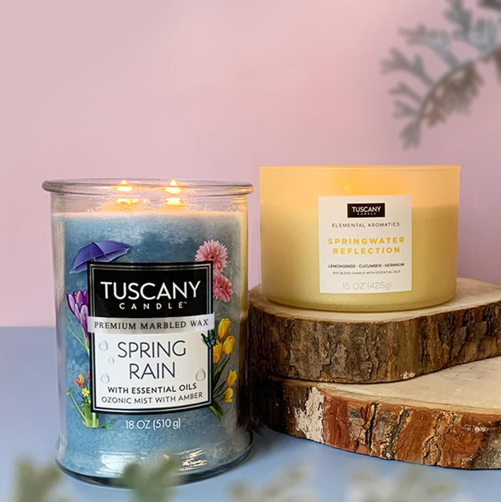 Spring Rain Long-Lasting Scented Jar Candle, 18 oz