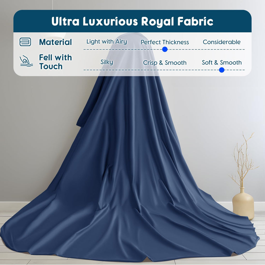 800 Series 100% Egyptian Cotton King Sheet Set, Sateen Weave