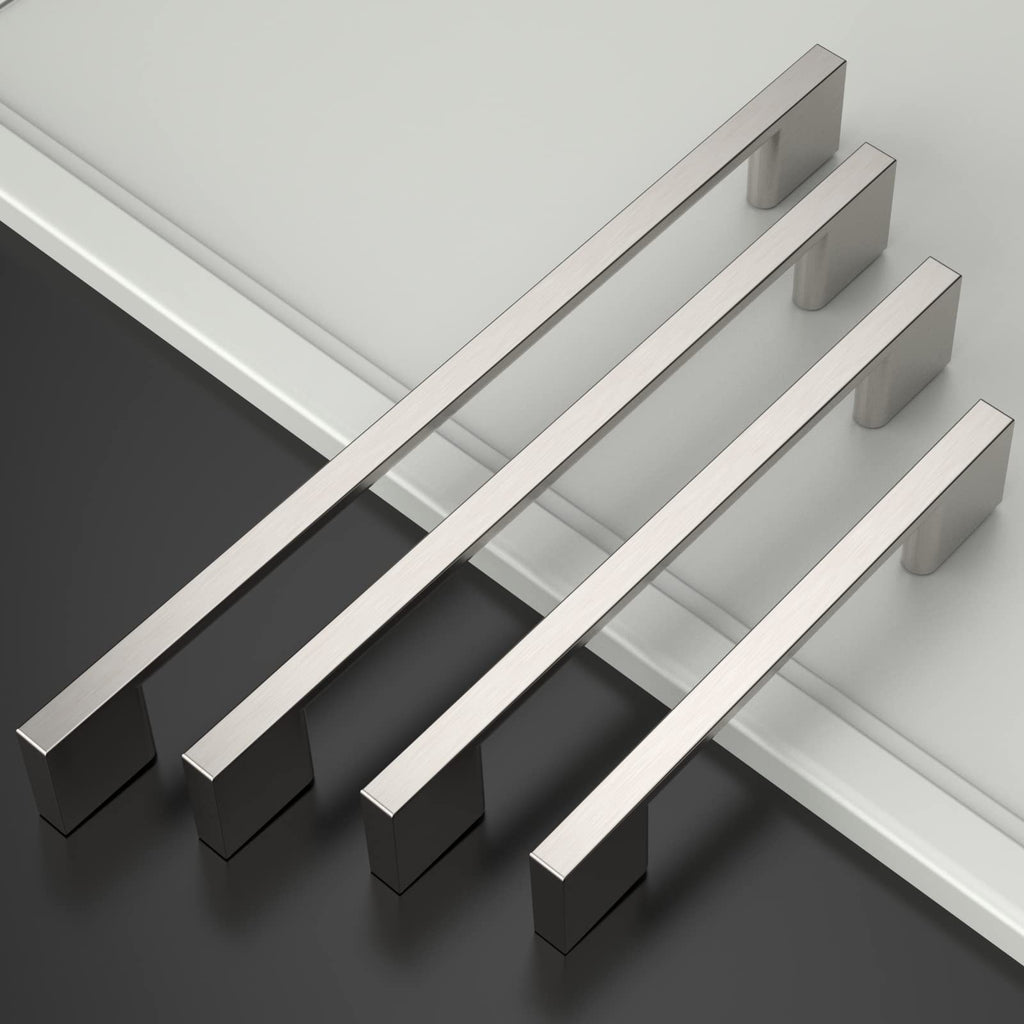 10 Pack 12.6 Inch(320mm) Brushed Satin Nickel Kitchen Cabinet Handles, Cabinet Pulls Kitchen Cabinet Hardware for