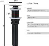 Bathroom Artistic Vessel Sink, Tempered Glass Vanity Round Bowl with Oil Rubber Bronze Faucet and Pop up drain Set
