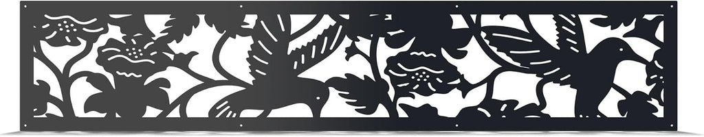 Hummingbird Fence Topper Panels, Aluminum Topper for Garden & Yard Privacy, Privacy Insert, Decorative Exterior Fence