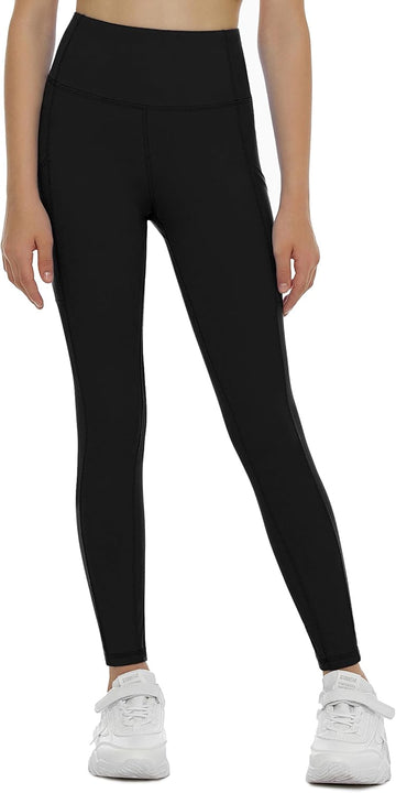 Girls Workout Leggings High Waist Kid Dance Yoga Tight Pants