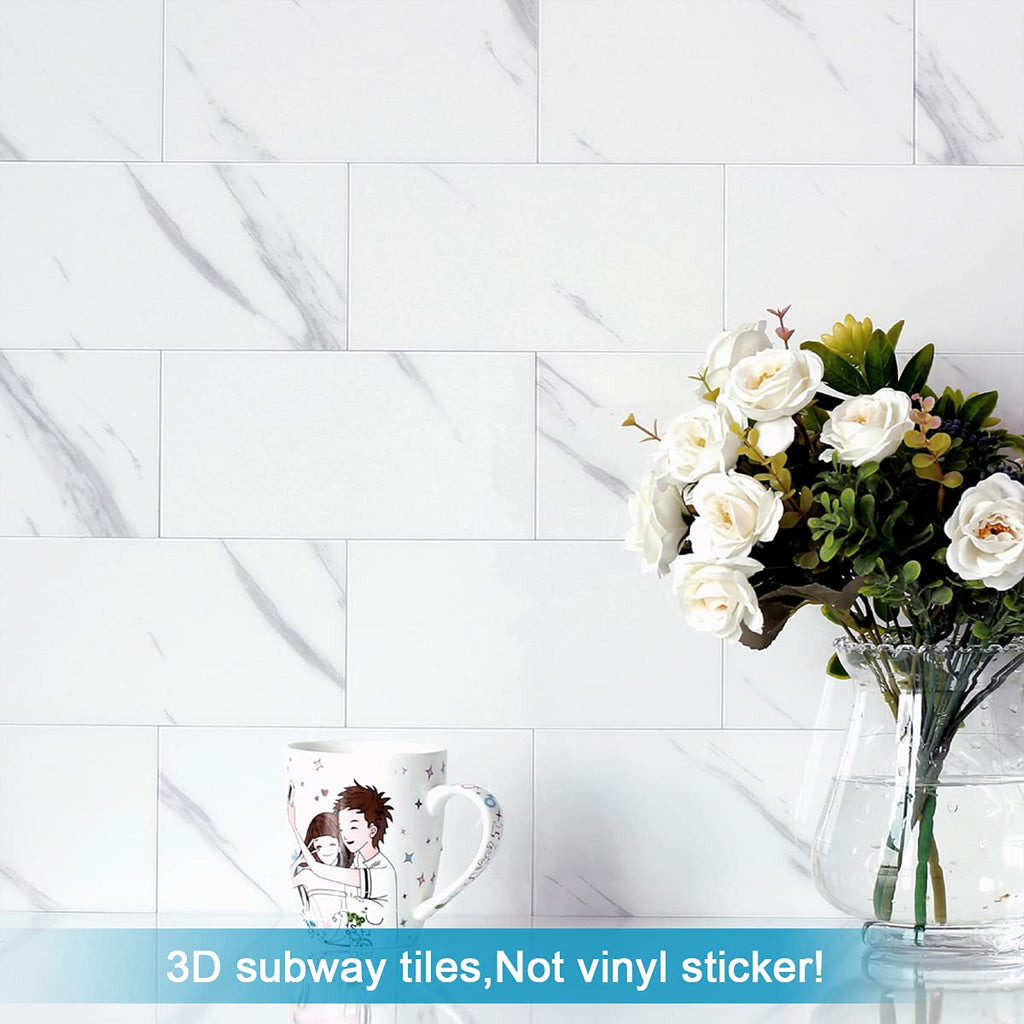 Peel and Stick Tile Backsplash Bathroom Fishbelly White 23pcs