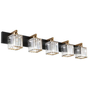 Modern Vanity Light Bathroom Lighting Fixtures 5 Light Crystal Bathroom Vanity Light Fixtures (Exclude Bulb)