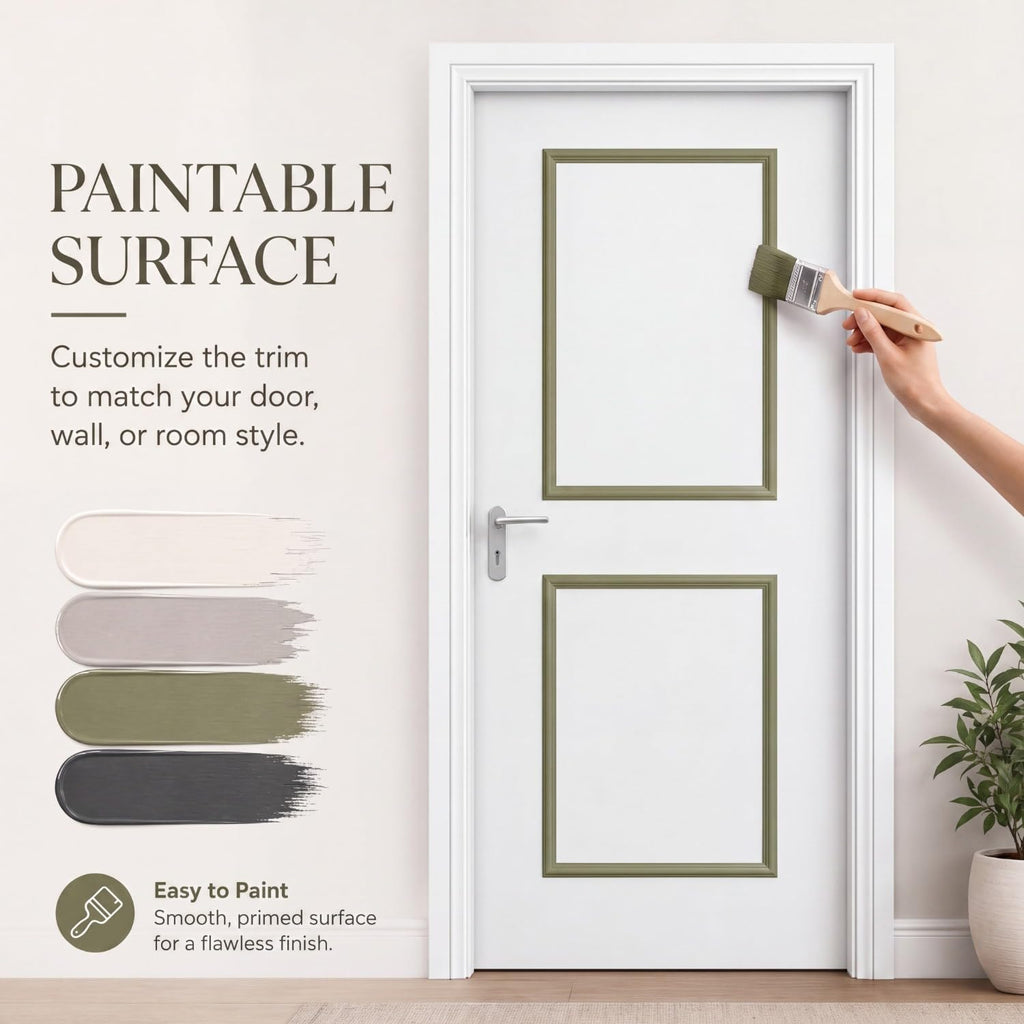 1 Set Peel and Stick Door Moulding, Modern, 16"x20"