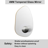 Irregular Wall Mirror Asymmetrical Mirror, Gold Mirror Living Room Entryway Bedroom, Decorative Modern Mirror