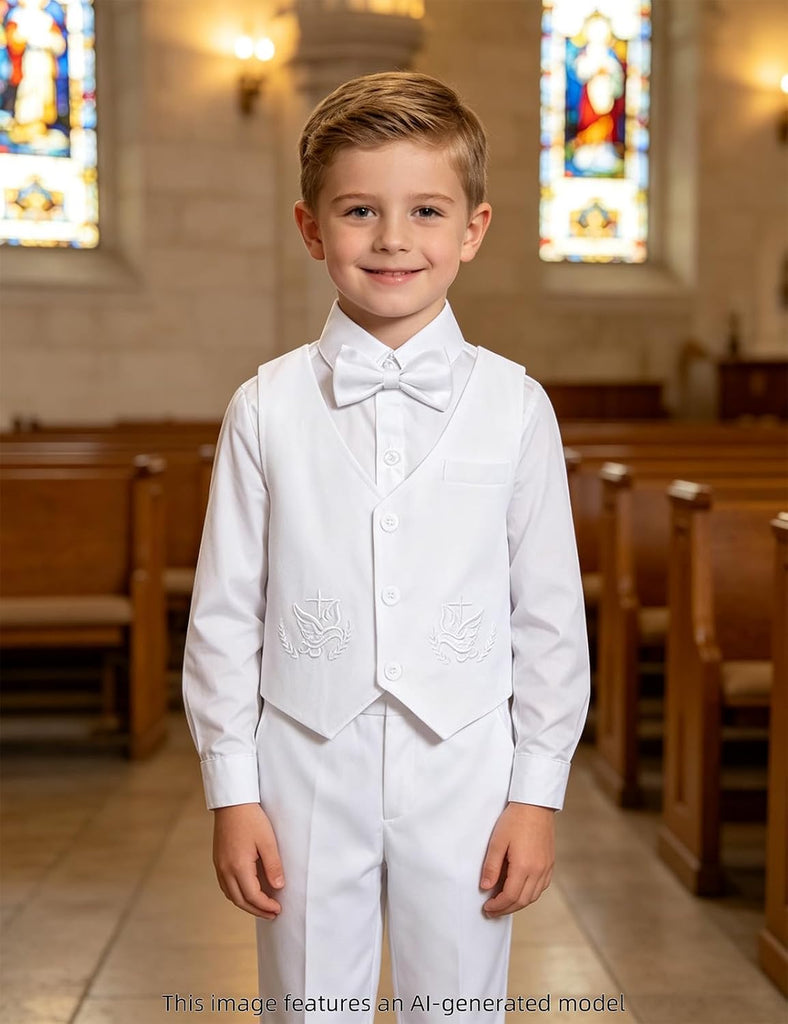Baptism Outfits for Boys Toddler Baby Christening Suits White