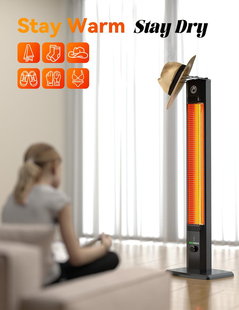 42 Inch Outdoor Heaters Electric, 9 Heat Levels, 1500W