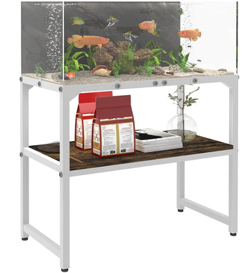 10-20 Gallon Fish Tank Stand, 24" L x 12" W x 20.5" H, White
