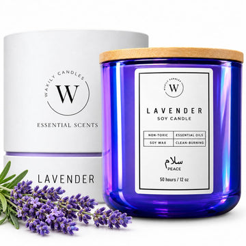 Lavender Scented Soy Candle | Non-Toxic, Phthalate-Free Essential Oil Candle | Aromatherapy, Luxury Gift, Clean