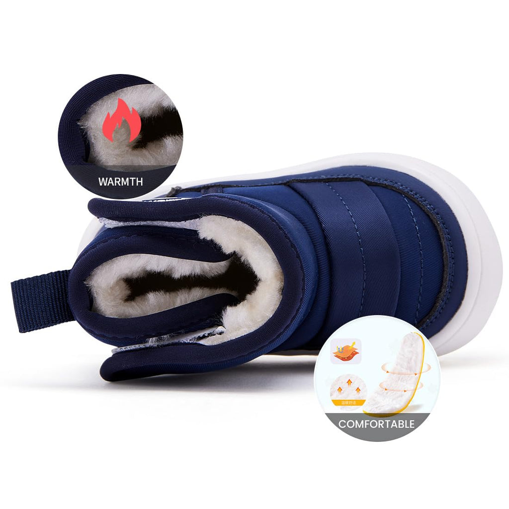 Baby Snow Boots Boys Girls Winter Infant Shoes Navy