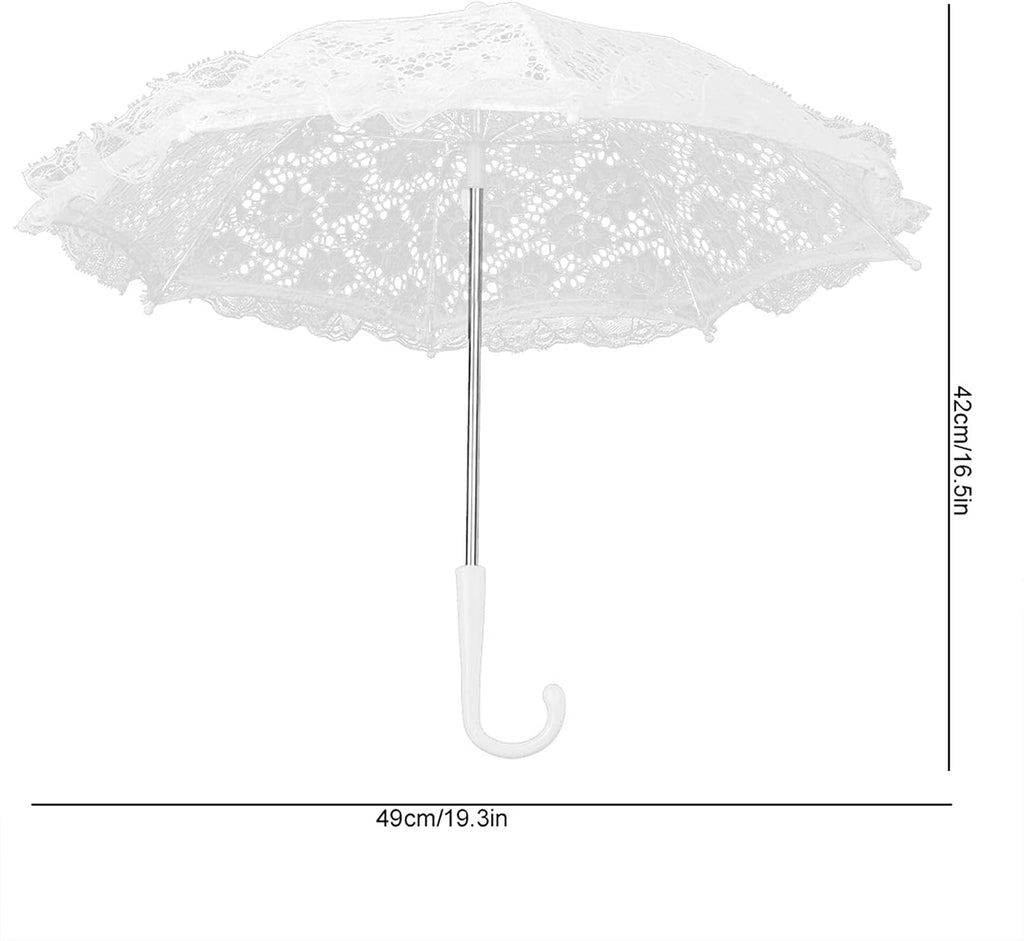 Craft Flowers Lace Embroidery Umbrella for Kids, 16x19in