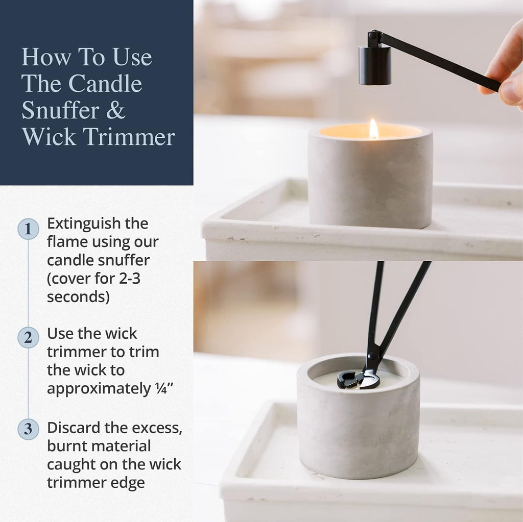 Candle Wick Trimmer and Candle Snuffer Accessory Set - Pick Your Color