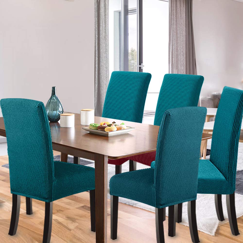 Chair Covers for Dining Chairs, 4 Pack, Teal