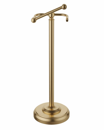 Champagne Bronze Toilet Paper Holder Stand Stable Weighted Base
