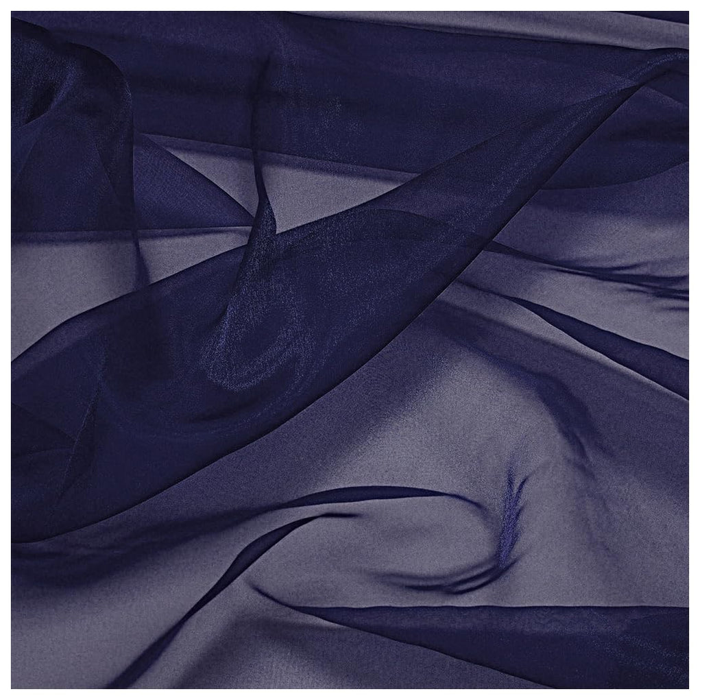 5 Yard Organza Fabric 44" Wide for Wedding Event Décor - Navy Blue