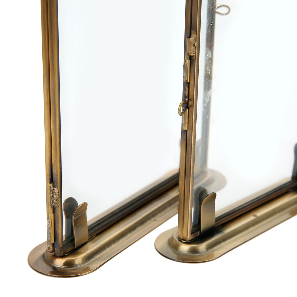 4x6 Brass Picture Frames Double Glass Small Gold Floating Frame