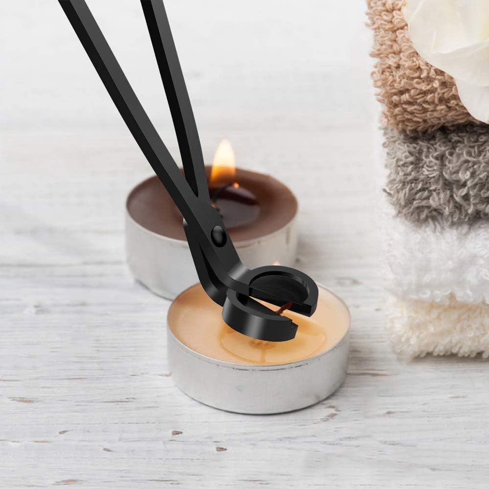 3 in 1 Candle Wick Trimmer Set, Snuffer, Dipper, Cutter, Black