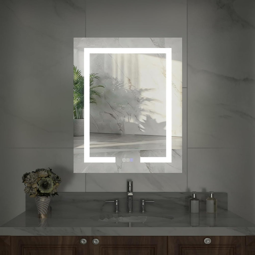 24 x 30" Wall-Mounted LED Bathroom Medicine Cabinet, Anti-Fog, 3 Color Temp | Surface-Mount/Recessed, Double-Sided