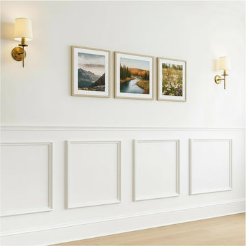 Peel and Stick Wall Molding, 4 Set 20" x 20" Pre Cut Wainscoting Panels