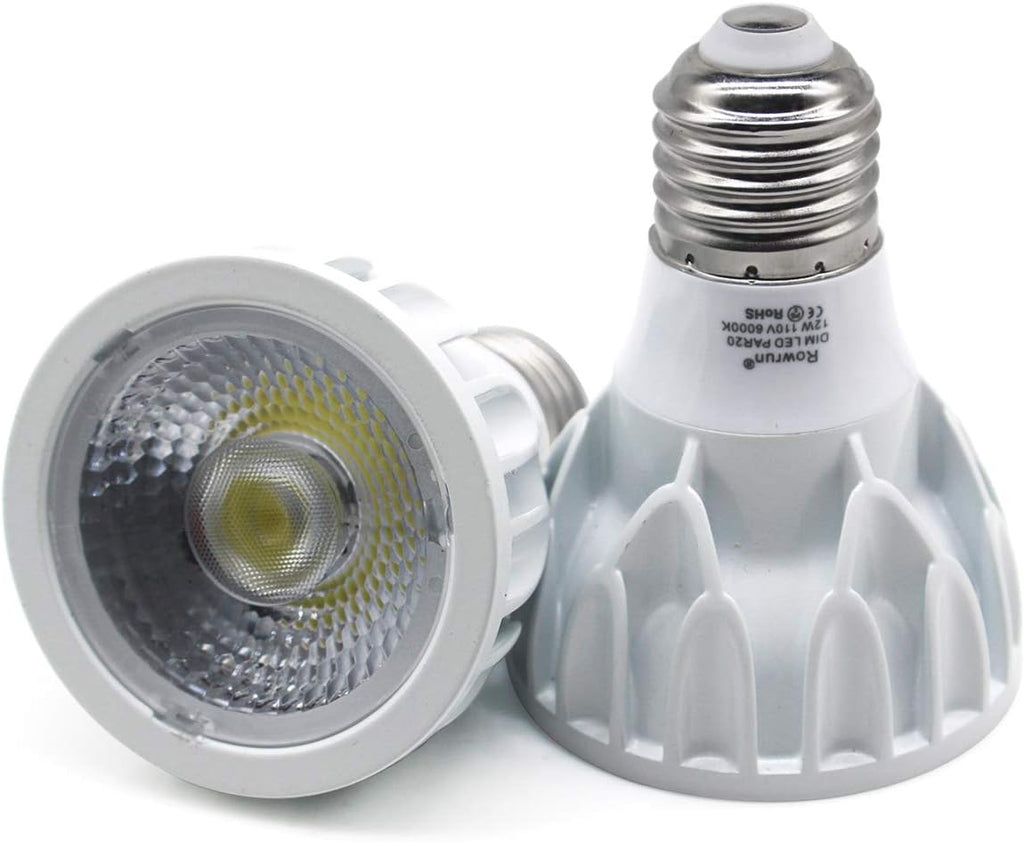 PAR20 E26 Dimmable COB Bulb 12W Daylight High Lumen Can Light 2 Pack