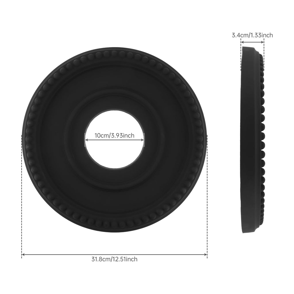12.5 Inch Decorative Ceiling Medallions, 3.93"ID x 1.33"P