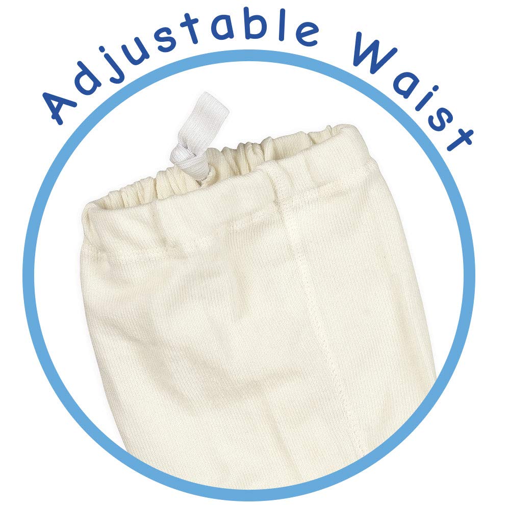 Socks Baby-girls Infant Seamless Organic Cotton Tights, Ivory