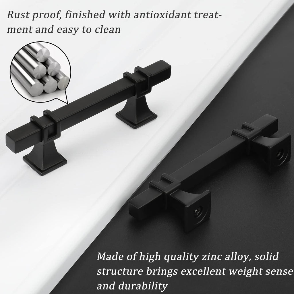 15 Pack 3 Inch Black Cabinet Handles Matte Black Cabinet Pulls