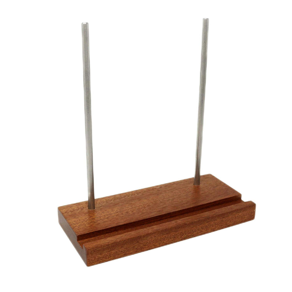 Wooden Vinyl Record Holder Stand, Now Playing Display, Sapele