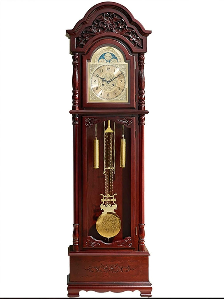 Grandfather Clock, Solid Wood Classical Vertical Clock, Vertical Clock, Chinese Style Floor Clock, European Style Living Room Pendulum...