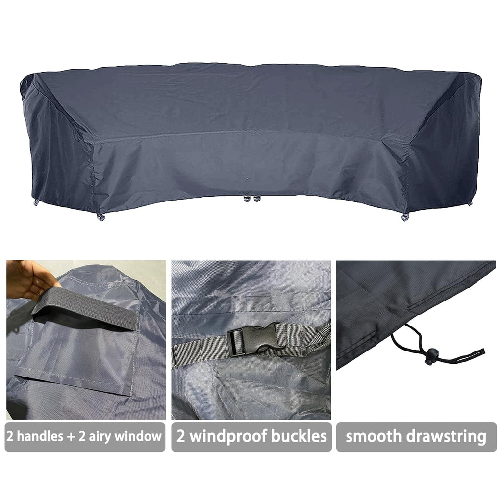 Curved Sofa Cover Outdoor Furniture Covers Waterproof Curved Furniture Cover Heavy Duty Patio Furniture Covers Extra