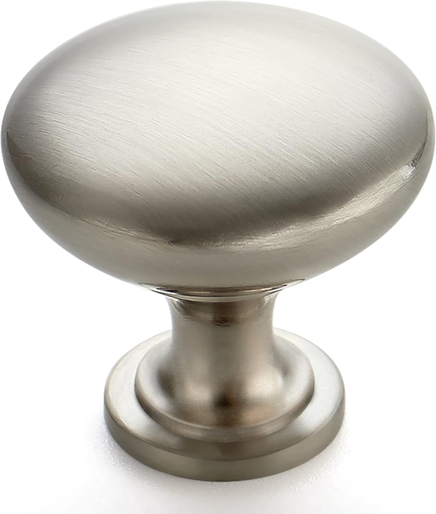 30 Pack Brushed Nickel Round Zinc Cabinet Knobs Cabinets