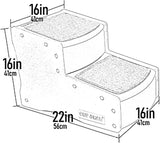 Pet Gear Easy Step II Pet Stairs, 2 Step for Cats/Dogs up to 150 Pounds, Portable, Removable Washable Carpet Tread